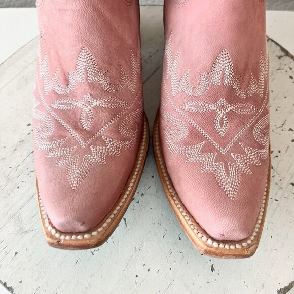 Lane LEXINGTON Over the Knee Womens Cowboy Boots 7 Pink Western Cowgirl Lace up - Picture 7 of 14